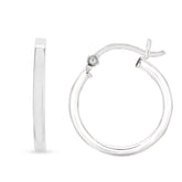 Sterling Silver 2x15mm Hoop Earring